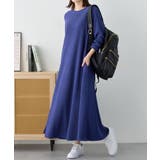 ダークブルー | ふくれジャガードフレアワンピ | Viola e Viola