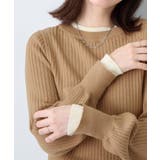 杢ベージュ | レイヤード風リブニット | Viola e Viola