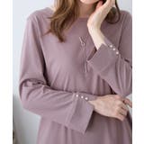8分袖パール調ボタンTシャツ | alotta | 詳細画像7