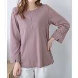 8分袖パール調ボタンTシャツ | alotta | 詳細画像9