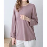 8分袖パール調ボタンTシャツ | alotta | 詳細画像11