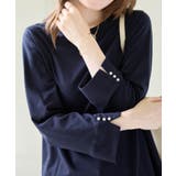 8分袖パール調ボタンTシャツ | alotta | 詳細画像2