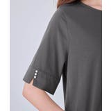 8分袖パール調ボタンTシャツ | alotta | 詳細画像17