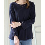 8分袖パール調ボタンTシャツ | alotta | 詳細画像3