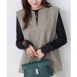 グレー | 圧縮ニットキーネックベスト        | alotta