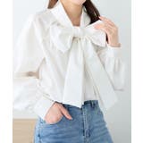 オフホワイト | 前後２ＷＡＹボウタイデザインシャツブラウス | alotta