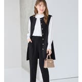 ブラック系 | 【３点セット】洗える！ジレセットアップ  | alotta