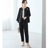ブラックテーパード | 【選べるボトムス】2点セット洗える!テントラインジャケットスーツ | Viola e Viola