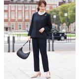 ネイビーテーパード | 【選べるボトムス】2点セット洗える!テントラインジャケットスーツ | Viola e Viola