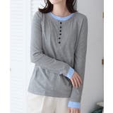 1枚着映えレイヤード風ヘンリーネックリブトップス | Viola e Viola | 詳細画像4