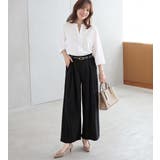 オフホワイト×ブラック | 【２点セット】楽ちん！スキッパーブラウス | Viola e Viola