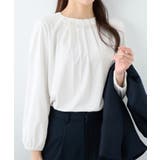 オフホワイト | ネックパールデザインブラウス | alotta