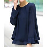 裾フレア裏地付きシフォンブラウス     | Viola e Viola | 詳細画像5 