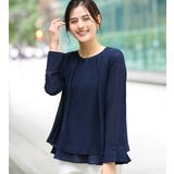 裾フレア裏地付きシフォンブラウス     | Viola e Viola | 詳細画像9 