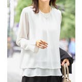 裾フレア裏地付きシフォンブラウス     | Viola e Viola | 詳細画像12 