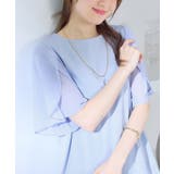 異素材切替チューリップ袖チュニック | alotta | 詳細画像1 