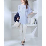 異素材切替チューリップ袖チュニック | alotta | 詳細画像2 