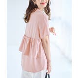 ピンク | ＜機能付き＞バックフリルデザインブラウス | alotta