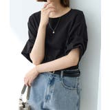 ブラック | ちゃっかり細見え!デザイン袖トップス | Viola e Viola