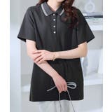 衿配色Ａラインポロチュニック | alotta | 詳細画像9 