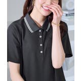 衿配色Ａラインポロチュニック | alotta | 詳細画像13 