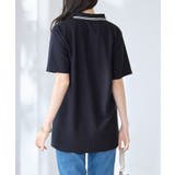 衿配色Ａラインポロチュニック | alotta | 詳細画像7 