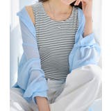 <肩紐隠せるストラップ付き>リブタンクトップ | alotta | 詳細画像1