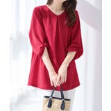 ７分袖ＡラインチュニックＴブラウス | alotta | 詳細画像3 