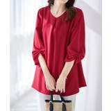 ７分袖ＡラインチュニックＴブラウス | alotta | 詳細画像4 