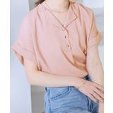 ラベンダーピンク | 衿デザイン大人上品とろみブラウス | alotta