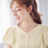 パール調ボタンフリル袖サマーニット | alotta | 詳細画像7