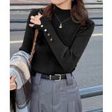 ニット 袖ボタン リブ ハイネック | ALTROSE | 詳細画像6 