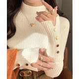 ニット 袖ボタン リブ ハイネック | ALTROSE | 詳細画像1 