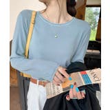 ブルー | ラウンドネック ニット トップス | ALTROSE