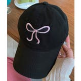 ブラック | リボン刺繍キャップ | ALTROSE