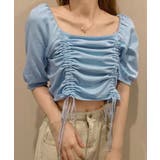 スクエアネック クロップド丈 オフショル Tシャツ ギャザー リボン | ALTROSE | 詳細画像6