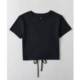 カップ付 リボン ギャザー バックデザイン ショート丈 Tシャツ 半袖 | ALTROSE | 詳細画像13