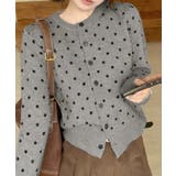 カーディガン ドット 韓国 ニット  | ALTROSE | 詳細画像7 