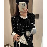 カーディガン ドット 韓国 ニット  | ALTROSE | 詳細画像2 