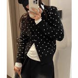 カーディガン ドット 韓国 ニット  | ALTROSE | 詳細画像3 