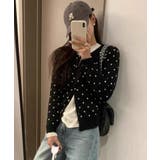 カーディガン ドット 韓国 ニット  | ALTROSE | 詳細画像5 