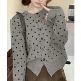 カーディガン ドット 韓国 ニット  | ALTROSE | 詳細画像6 