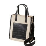 キャンバス×クロコブラック | トート ショルダーバッグ レディース | ALTROSE