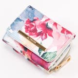 ホワイト | 水彩花柄折りたたみミニ財布 ALTROSE アルトローズ | ALTROSE