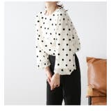 チュールトップス ドット パフスリーブ | AMELY | 詳細画像6