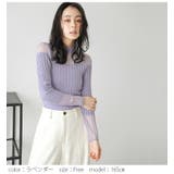 シアー切り替え リブニット トップス | AMELY | 詳細画像10
