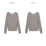 透かし編みニット かぎ編み ドロップショルダー | AMELY | 詳細画像14 