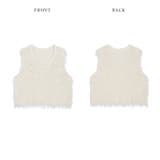 ループフリンジ ニットベスト Vネック | AMELY | 詳細画像15