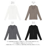 リブニット ニットカーディガン ニットトップス | AMELY | 詳細画像3