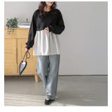 トップス ドッキング フレアシルエット | AMELY | 詳細画像10